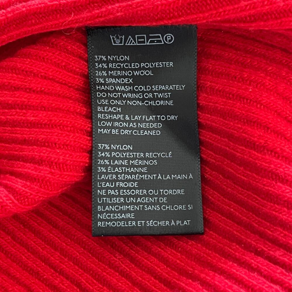 Anthropologie ett:twa Amrita Merino Wool Ribbed Knit Tunic Red Small - Picture 4 of 8
